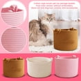 thumbnail image 2 of Woven Storage Basket Toys Storage Basket Cotton Rope Basket Woven Basket with Handles Storage Bin Organizer for Pet Toys Snacks Accessories Home Organization, 2 of 6