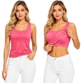 thumbnail image 3 of Harpily Womens Tank Tops Sleeveless Solid Square Neck Delicate Thin Straps Breathable Smooth Soft Skin-Friendly Daily Outer Inner Layering Tops, 3 of 4