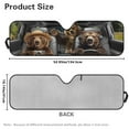 thumbnail image 5 of Uorisanigo Windshield Sun Shade Compatible with JT 2020-2023 and Jeep JK JKU JL JLU 1997-2023 Reflective Sun Visor Funny Bear Animal Driving Sunshade Cover Block UV Keep Cool, 5 of 7