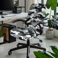 thumbnail image 2 of FKELYI Office Chair Cover for Home Anti-Dust Computer Chair Covers Removable Rotating Chair Slipcover for Swivel Boss Chair Grey Black Camo Print Office Decoration, Large, 2 of 6