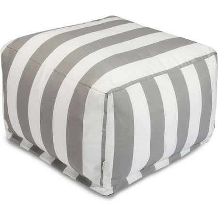 Majestic Home Goods Vertical Stripe Ottoman, Indoor/Outdoor