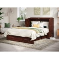 thumbnail image 2 of AFI Aspen Queen Solid Wood Murphy Bed Chest with Mattress in Walnut, 2 of 10