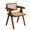 Walnut | 1 Pack, variant on Hassch Set of 2 Rattan Dining Chairs, Modern Armchair with Wood Frame, Kitchen Chair for Home Office, Walnut