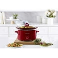 CrockPot, Large 4Quart Oval Manual Slow Cooker, Multifunction Electric, Red SCV401TR