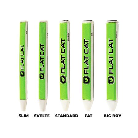 UPC: 0849278087074 | NEW Flat Cat Standard White/Green/Black Putter Grip