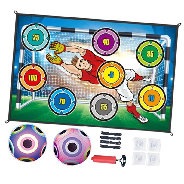 Juego de tapete para pelota de fútbol, regalo para lanzar al blanco, juego de fiesta para parque, césped y patio trasero. Estilo A
