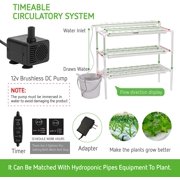 VIVOSUN Hydroponic Grow Kit, 3 Layers 90 Plant Sites 10 PVC Pipes , Water Pump, Pump Timer, Nest Basket and Sponge