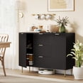 thumbnail image 2 of HOMCOM Sideboard Buffet Cabine w/ 3 Drawers and Adjustable Shelves, Black, 2 of 10