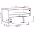 thumbnail image 4 of vidaXL Meuble TV 60x35x37 cm Pin Massif, 4 of 5