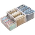 thumbnail image 2 of Bolsa organizadora de ropa, calcetines y bragas, con 7 compartimentos, apilable y plegable, con divisor de malla y organizador para vaqueros., 2 of 4