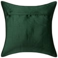 thumbnail image 2 of Stylo Culture Indian Chair Seat Throw Pillow Covers 16 x 16 Jacquard Dark Green Square 40cm x 40cm Home Decor Brocade Floral Mandala Zippered Cushion Covers | Set Of 5, 2 of 3