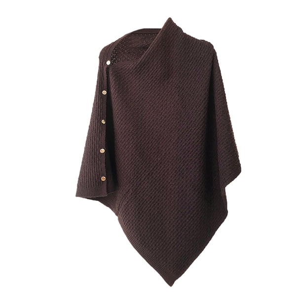 Chal de punto liso informal para mujer - Bufanda cálida, tejido de poliéster - Talla única para primavera/otoño/invierno