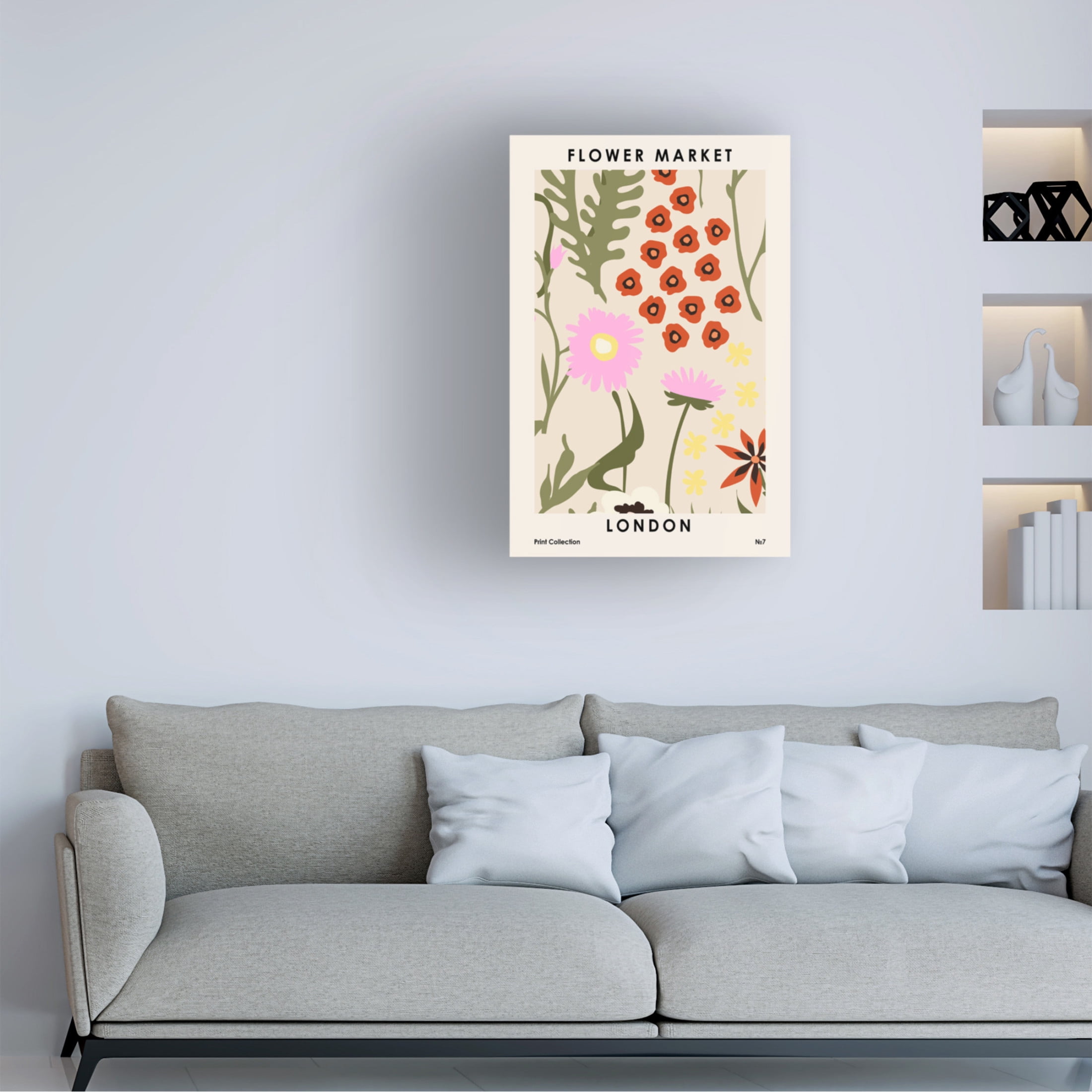 Trademark Fine Art NKTN Flower Market London Canvas Wall Art