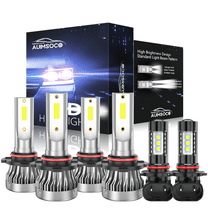 For GMC Sierra 1500 2500 HD 2006 2005 2004 2003 LED Headlight High Low Beam Fog Light Bulbs, Pack of 6