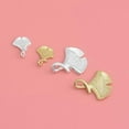 thumbnail image 4 of QQTDFG Ginkgo Biloba Leaf 925 Sterling Silver Charm Pendant A2922-Silver, no extra plating-Small - 10 x 8mm-3 pieces, 4 of 8