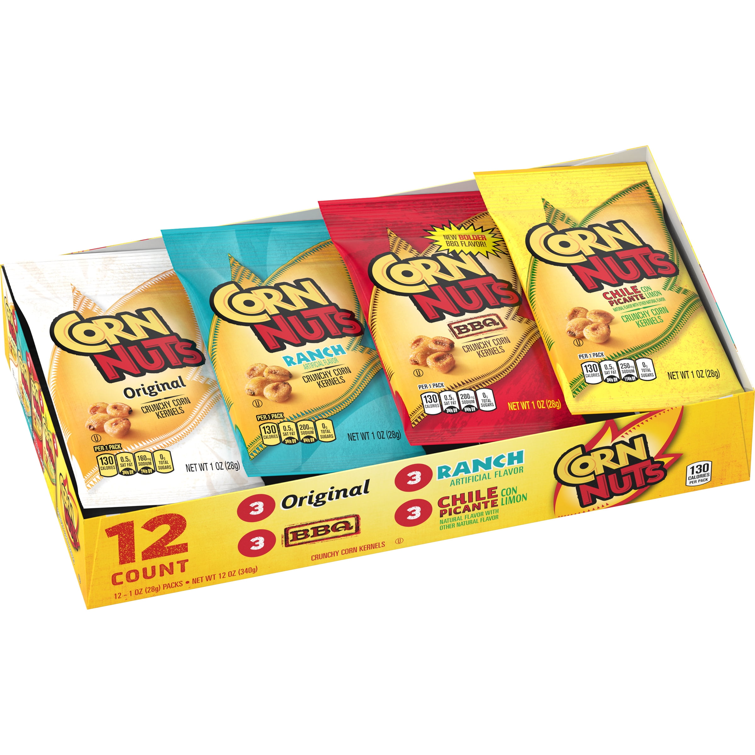 Corn Nuts Corn Kernels Variety Pack, 12 ct 1.0 oz Bags