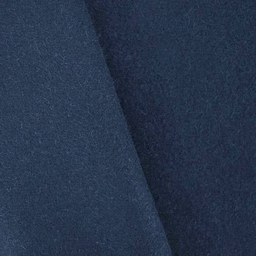 Dark Navy Blue Melton Wool Blend Jacketing, Fabric By the Yard