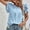 Sky Blue, variant on SXCXLSA Women's Tulip Sleeve Jacquard Top, Crewneck Casual Short Sleeve TShirt