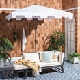 thumbnail image 2 of Safavieh Zimmerman 7.5ft Square Metal/Polyester Market Umbrella in White, 2 of 6