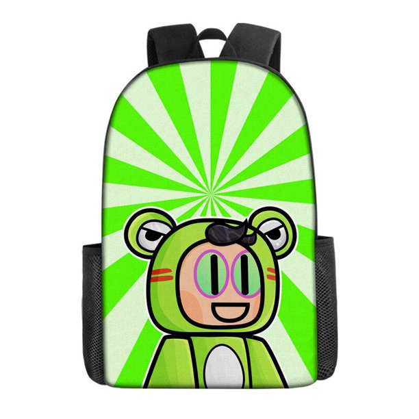 ROBLOX Bolsa Escolar periférica para niños, mochila estampada para niños, Bolsa Escolar con cremallera de gran capacidad, regalo de cumpleaños para niños y niñas