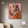thumbnail image 5 of Lion Aperol Canvas Tiger Glam Wall Art by Art Remedy, Black Frame, 36" x 45", 5 of 7