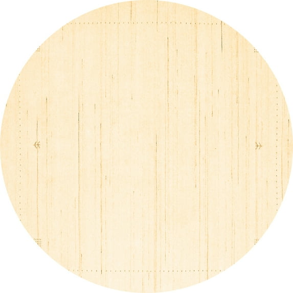 Ahgly Company Indoor Round Solid Brown Modern Area Rugs, 8' Round