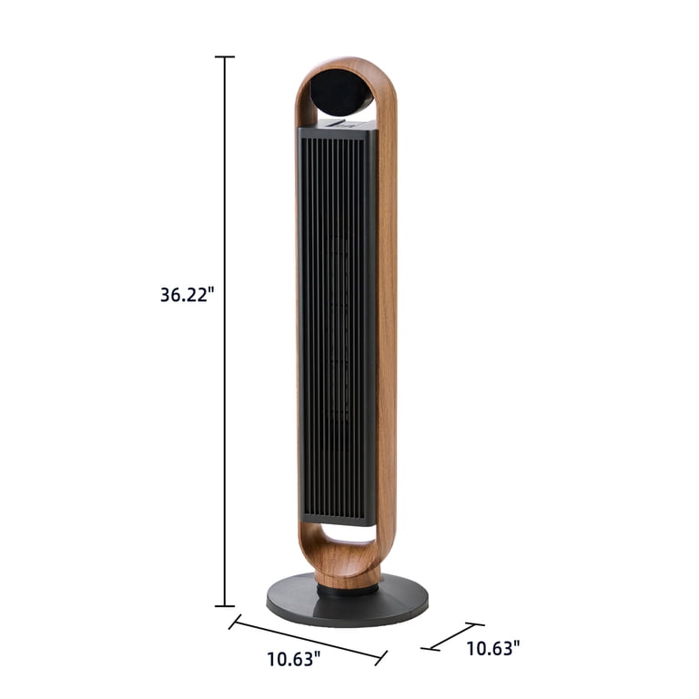 Oscillating Ceramic Tower Space Heater Latte Oak photo 2