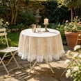 thumbnail image 6 of Stain Resistant Round Tablecloth, Wrinkle Free Polyester Table Cover for Kitchen Table, Washable Decorative Table Cloth for Dining and Living Room, 6 of 9