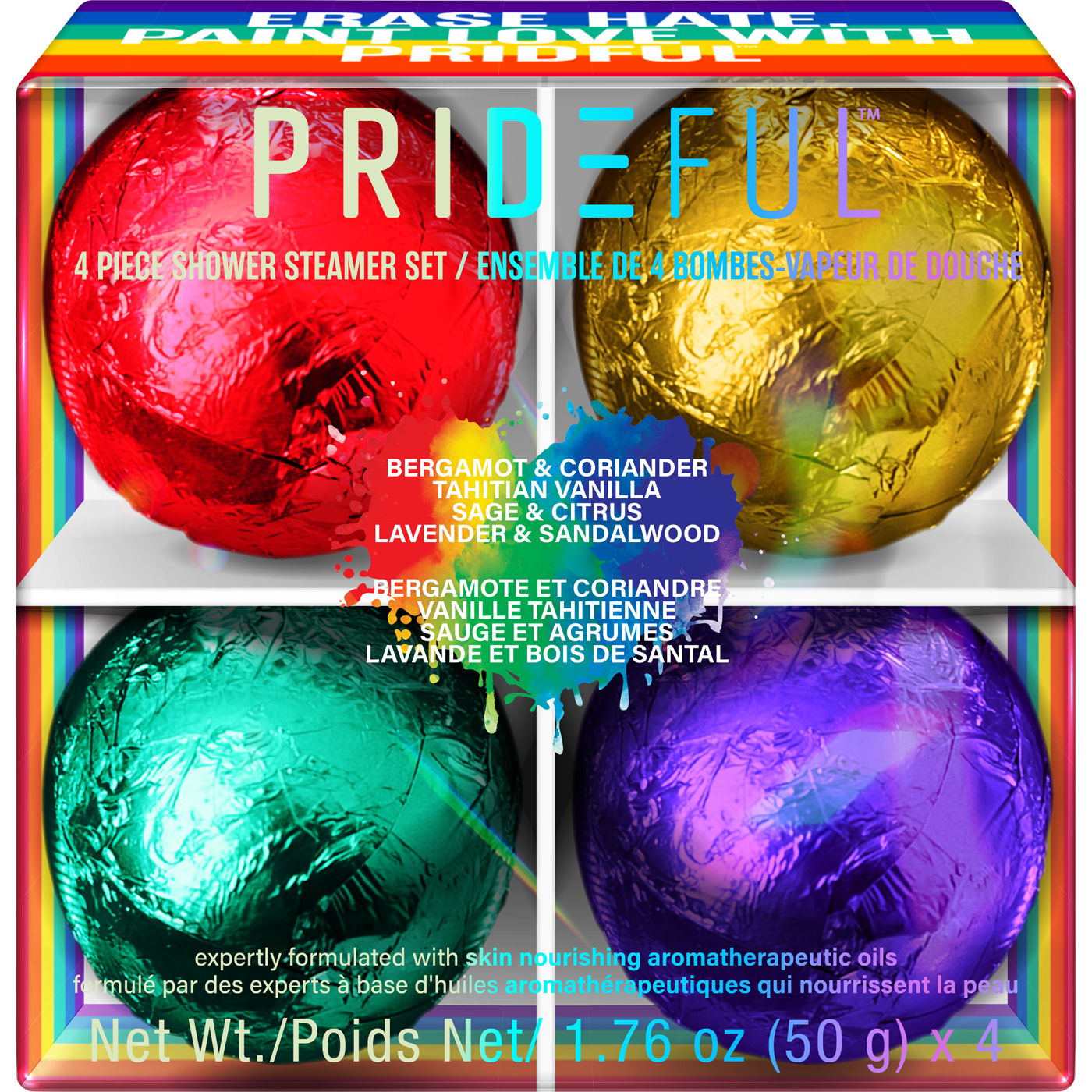 Prideful Shower Steamer Set, Tablets, Multiple Scents, 1.76 oz, 4 Pc