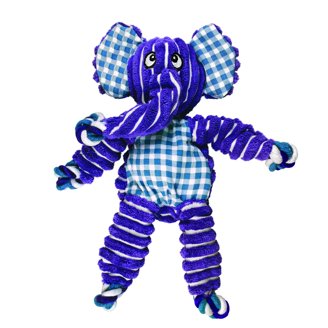 KONG Shakers Luvs Elephant Dog Toy – Large Size, Extended Body With Low-Toned Squeaker For Tug & Fetch