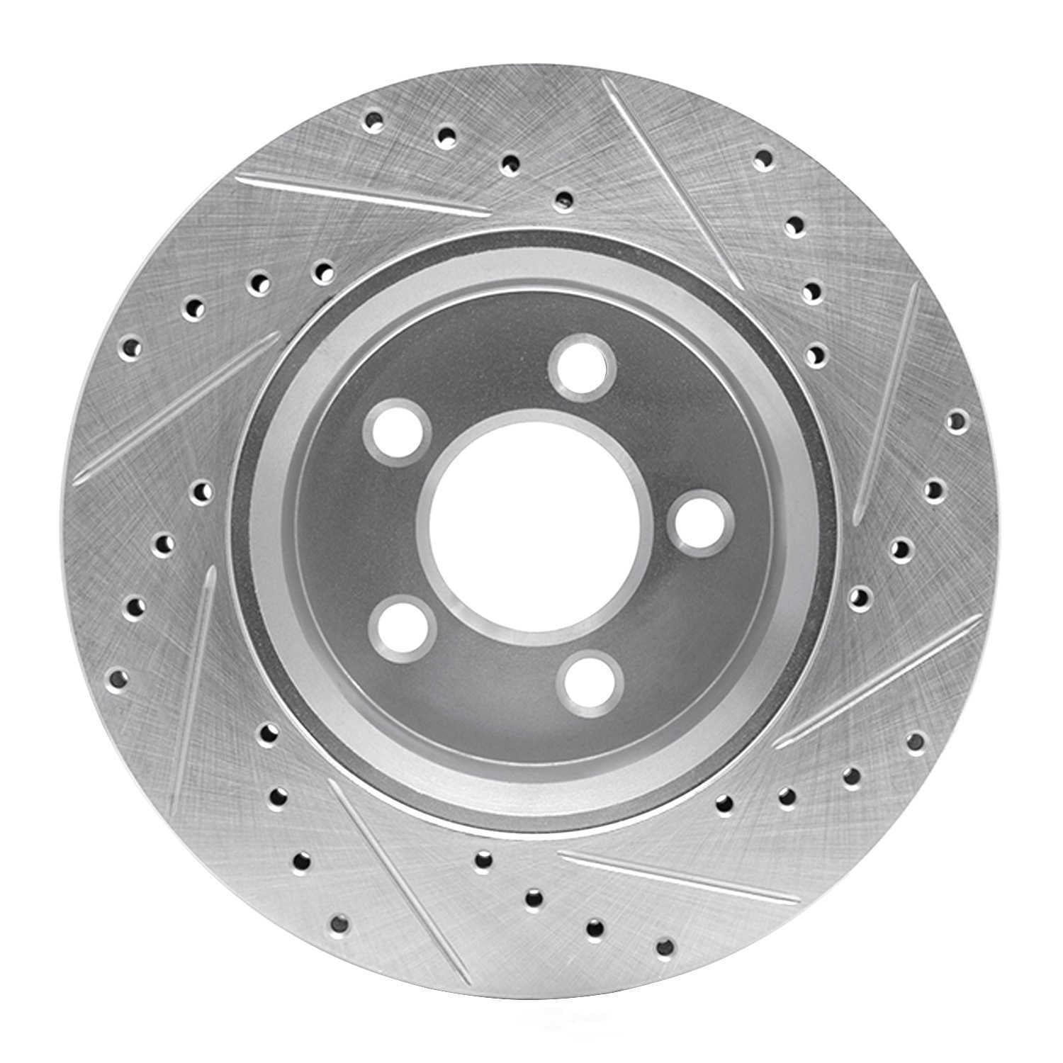 Dynamic Friction Company 631-42020L DFC Brake Rotor - Drilled And Slotted - Silver
