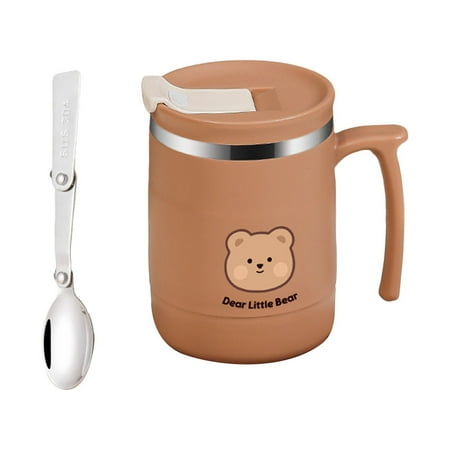 

Mosey 500ML Water Cup Large Capacity Good Sealing Heat Insulation Stainless Steel Highly Pigmented Insulation Coffee Mug Daily Use