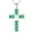 05-May Emerald, variant on 925 Sterling Silver Birthstone Cross Necklace for Men 5A Cubic Zirconia Baguette Birthstone Necklace for Women September Birthday Gifts