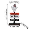thumbnail image 2 of Decoraciones de mesa de madera con forma de calabaza de Halloween, centro de mesa de madera de Halloween, letrero de madera de Feliz Halloween para decoración de repisa de ventana de fiesta de, 2 of 6