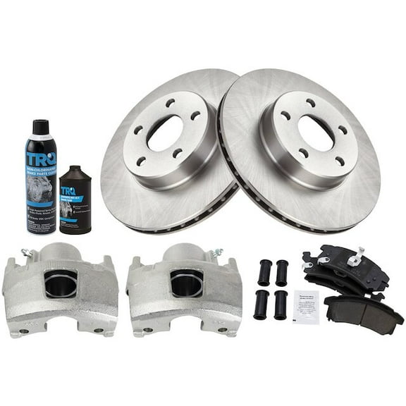 Front Brake Pad Rotor and Caliper Set - Compatible with 1996 - 2005 Chevy Cavalier 1997 1998 1999 2000 2001 2002 2003 2004