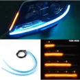 thumbnail image 5 of 2 uds 30cm coche DRL Flexible impermeable faro LED tira Universal Auto faros RGB señal de giro luces de flujo de freno amarillo, 5 of 5