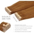 thumbnail image 3 of GFDYREE Extensions de Cheveux à Ruban WENNALIFE pour Femmes, 20 Pcs 50g 24 Pouces Auburn Ginger Extensions de Cheveux à Ruban Extensions de Cheveux Humains Rallonge Cheveux Humains Lisses Extensions de Cheveux Invisibles Real Human, 3 of 5