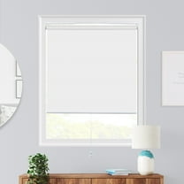 Chicology 32"W X 72"H View-tiful Chantilly White Cordless Polyester Roller Shades – Solar UV Protection, Safe for Kids & Pets