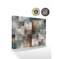 thumbnail image 2 of Blue Brown Geometric Wall Art for Living Room,Canvas Picture Wall Decor for Bathroom Bedroom,Modern Ombre Abstract Art Painting Artwork for Office Kitchen Hallway Dining Room Home Decorations 24"x32", 2 of 8