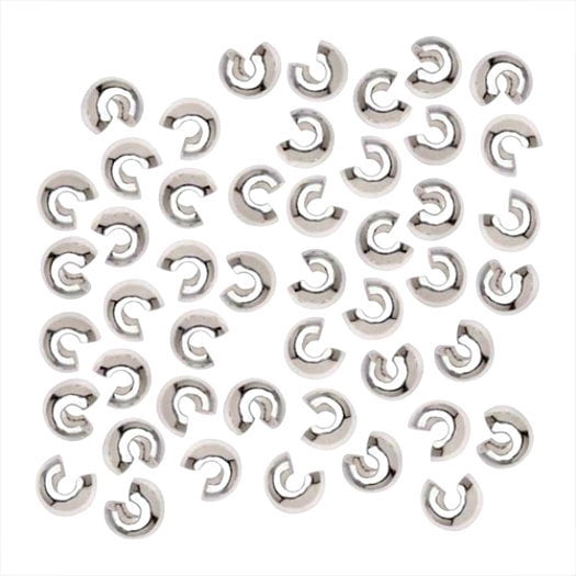 3mm Beadaholique 5004830CCB100 20-Piece Sterling Crimp Bead Covers Silver