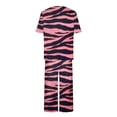 thumbnail image 4 of Ensemble de Pyjama pour Femmes Shorts Femmes Imprimé Col Rond Manches Courtes Chemise de Nuit et Ensembles Pantalon Tenue d'Intérieur Pyjamas avec Poches Hauts à Manches Courtes pour Femmes Ensemble de Pyjama pour Femmes Été, 4 of 7