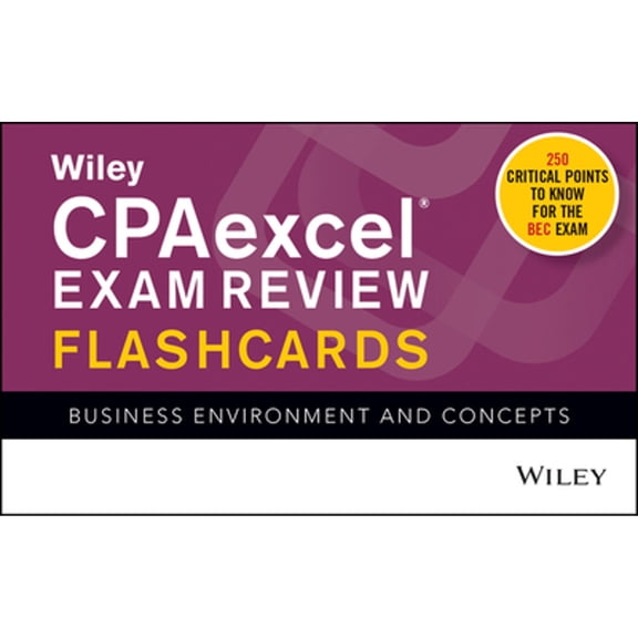 Pre-Owned Wiley's CPA Jan 2022 Flashcards: Business Environment and Concepts (Paperback)