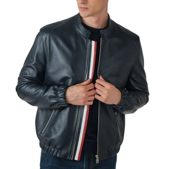 Biker Stylish Black 100% Genuine Lambskin Leather Lightweight Soft Satin lining with comforatble to carry Jackets for Men - XS Size