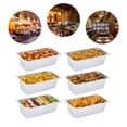 thumbnail image 6 of 6Pack 1/3 Size Pan Stainless Steel Steam Hotel Prep Table Food Container Rectangular Pan, 6 of 18