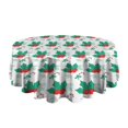 thumbnail image 5 of Christmas Round Tablecloth 60x60in(153x153cm) – Waterproof Polyester Table Cover with Full Print Design, Wrinkle Resistant & Washable for Kitchen Dining Party Decor, 5 of 6