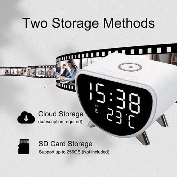 Multifunctional AlarmClock Temperature Clock Wireless Charger LED Mobile Phone Three in One Wireless Charger