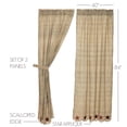 thumbnail image 2 of Primitive Panel Pair Abilene Star Scalloped Window Curtains TCC Brands, 2 of 5
