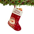 thumbnail image 5 of BGZLEU Christmas Stockings Xmas Santa Stockings Fireplace Hanging Stockings for Kids Family Holiday Christmas Decoration Party Decor 15 Inch Red, 5 of 8