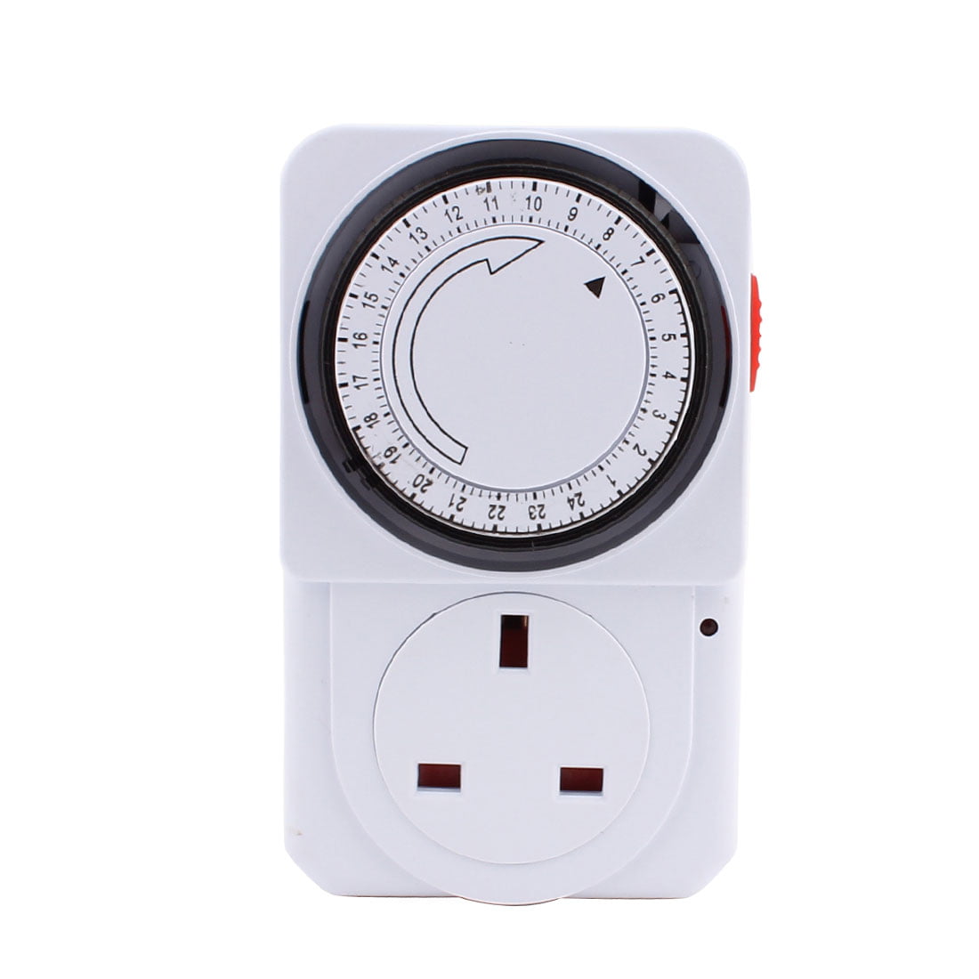 24 Hour Mains Plug In Timer Switch Time Clock Socket UK 3 Pin Adapter UK 