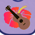 thumbnail image 4 of Inktastic Ukulele Hawaiian Music Girls Baby Bib, 4 of 4